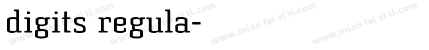 digits regula字体转换